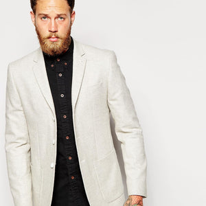 Slim Blazer in Beige