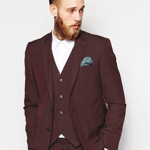 Suit Jacket In Burgundy