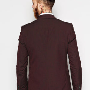 Suit Jacket In Burgundy