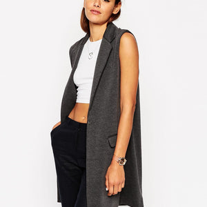 Sleeveless Blazer Grey